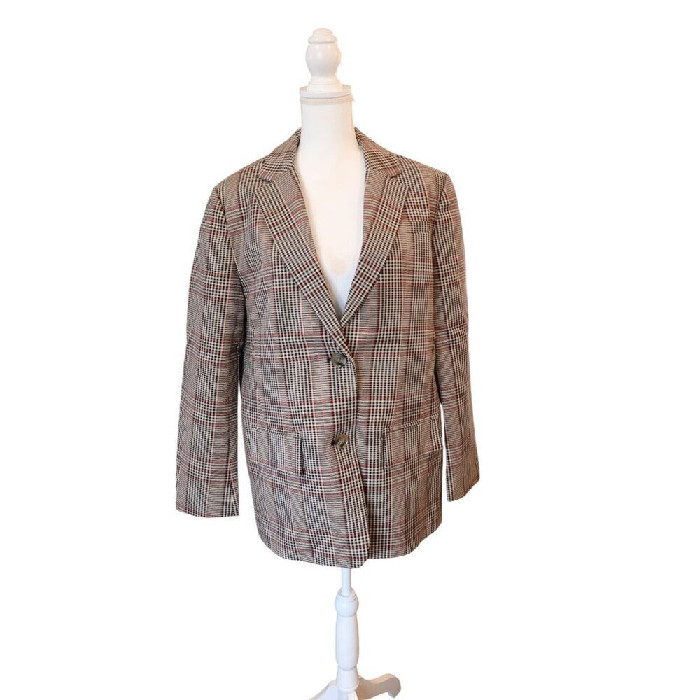 Thakoon Womens Plaid Blazer, Size 12 NWT